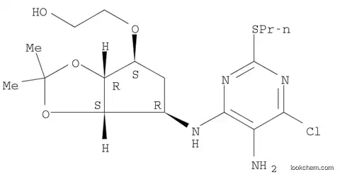 2-(((3aR,4S,6R,6aS)-6-((5-Amino-6-chloro-2-(propylthio)pyrimidin-4-yl)amino)-2,2-dimethyltetrahydro-3aH-cyclopenta[d][1,3]dioxol-4-yl)oxy)ethanol